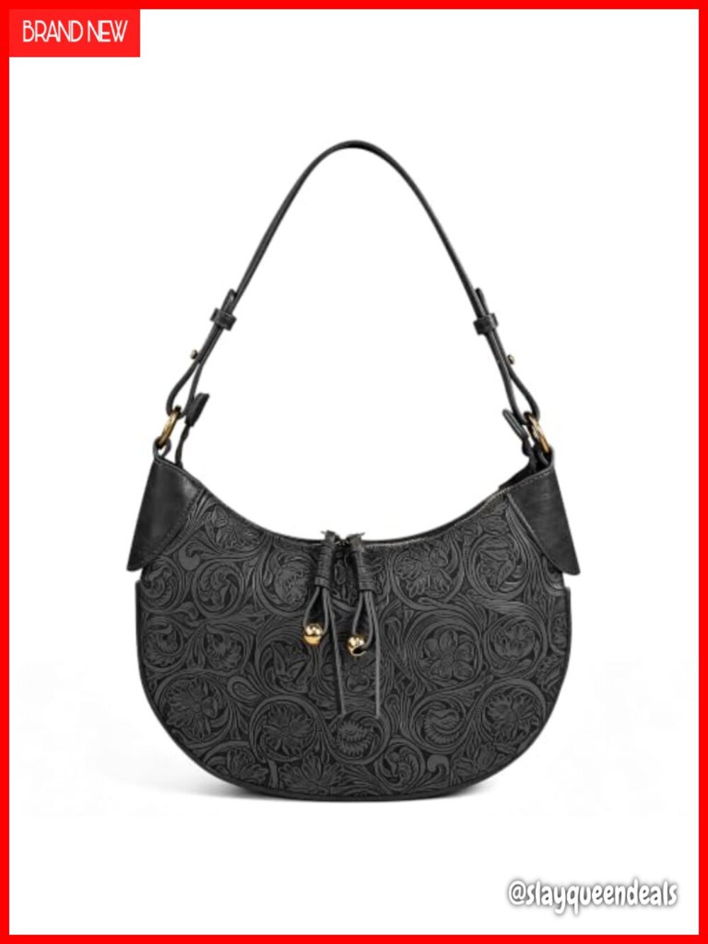 Vegan Leather Hobo Shoulder Bag Vintage Crescent Purse Women